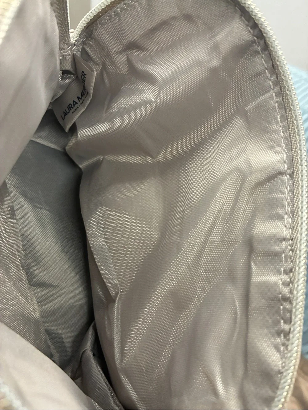 laura mercier Pebbled Leather Cosmetic Pouch in Taupe